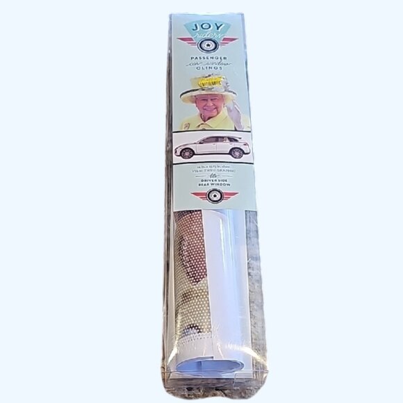 NEW Joy Rider Queen Elizabeth waving Passenger Window Cling 14-in x 15.75-in - Picture 2 of 9